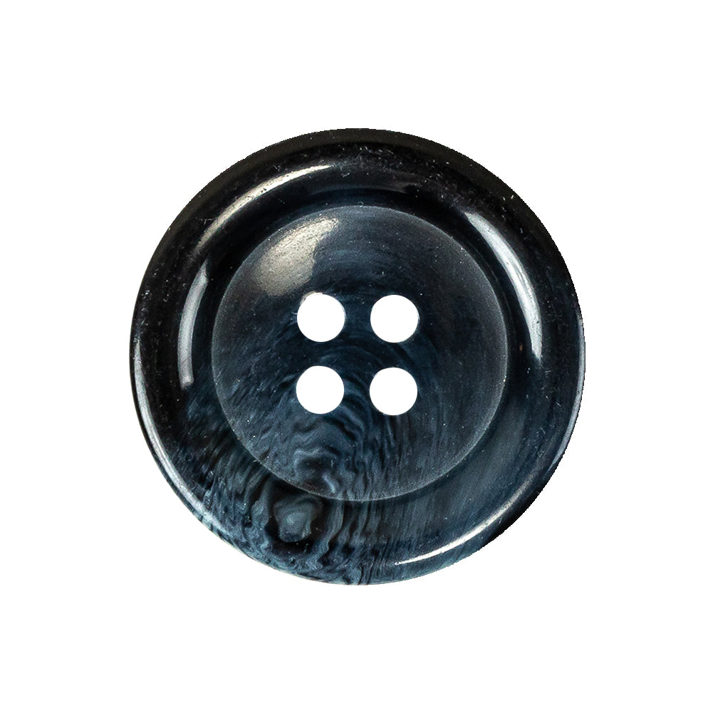 Dark Blue Swirls Plastic 4-Hole Dish Button - 40L/25.5mm Dark Blue Swirls Plastic 4-Hole Dish Button - 40L/25.5mm