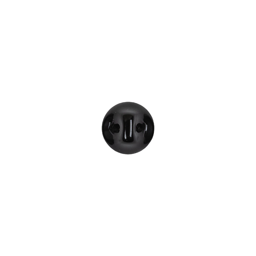 European Black Self Back Glass Button - 12L/7.5mm - Detail - Image 3 of 4 European Black Self Back Glass Button - 12L/7.5mm - Detail - Image 3 of 4