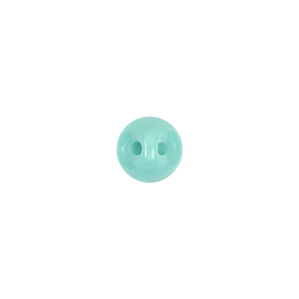 European Blue Green Self Back Glass Button - 14L/9mm - Detail - Image 3 of 4 European Blue Green Self Back Glass Button - 14L/9mm - Detail - Image 3 of 4