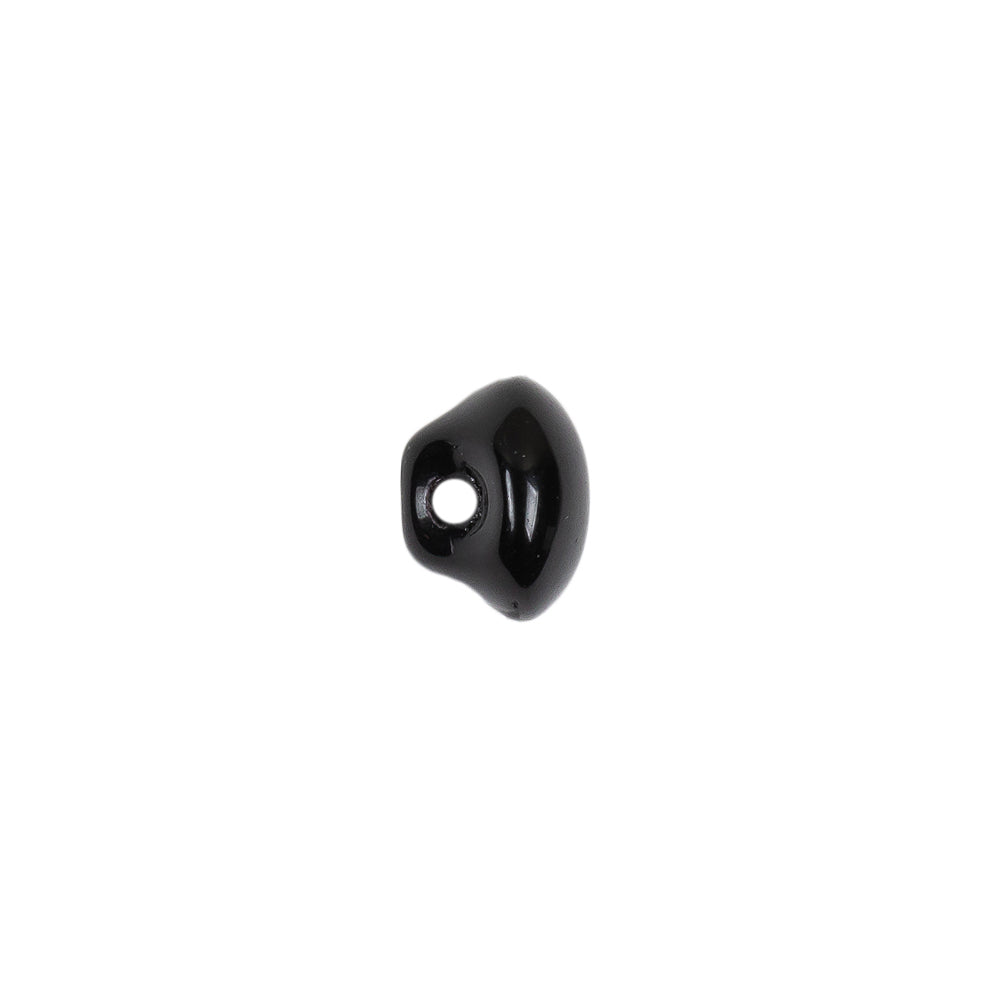 European Black Self Back Glass Button - 16L/10mm Detail European Black Self Back Glass Button - 16L/10mm Detail