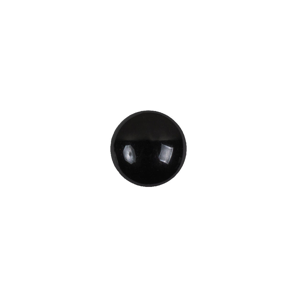 European Black Self Back Glass Button - 16L/10mm European Black Self Back Glass Button - 16L/10mm