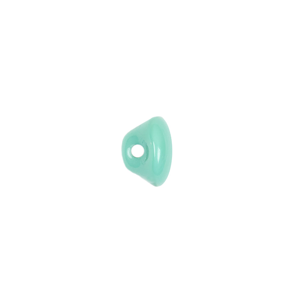 European Blue Green Self Back Glass Button - 16L/10mm Detail European Blue Green Self Back Glass Button - 16L/10mm Detail