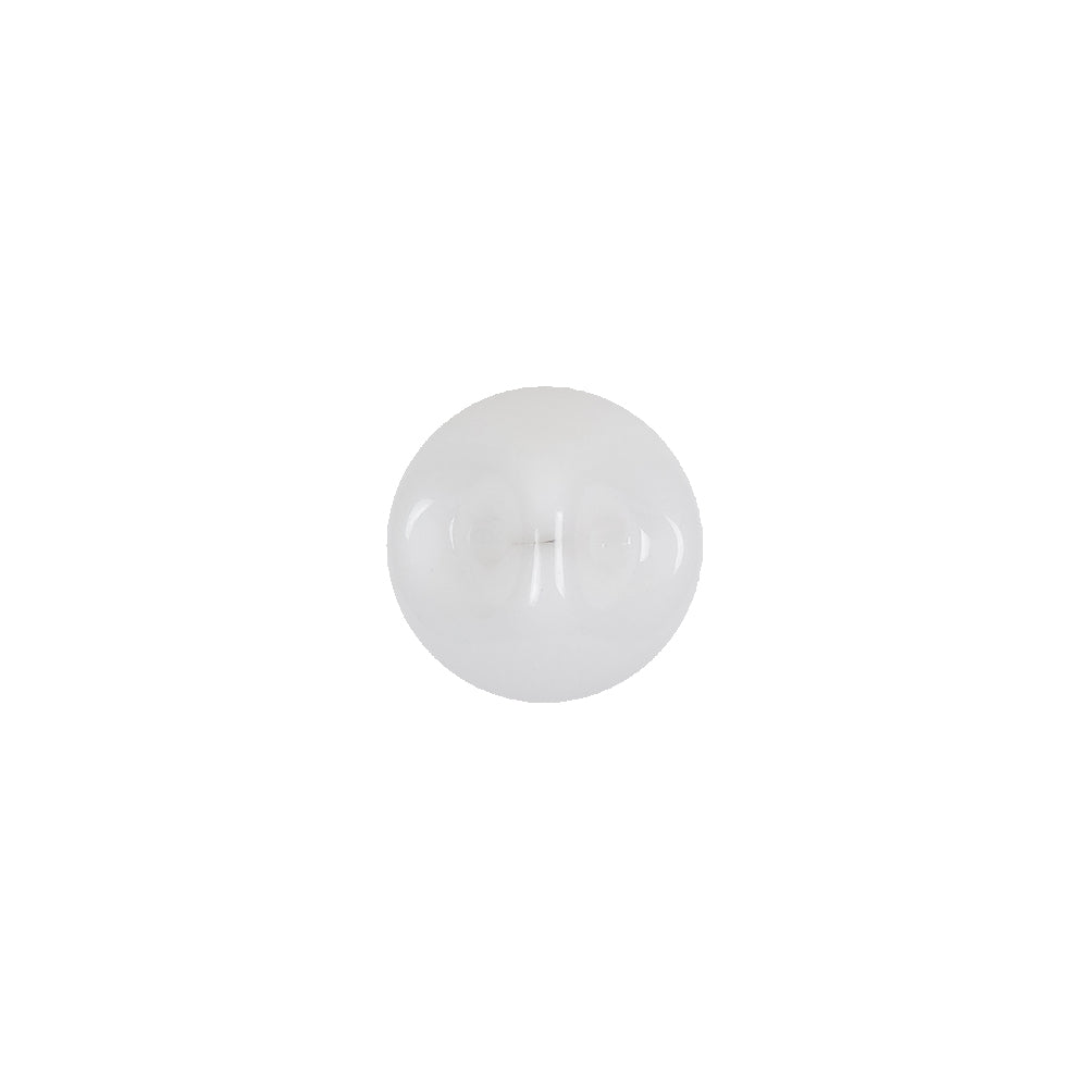 European White Self Back Glass Button - 18L/11.5mm - Detail - Image 3 of 4 European White Self Back Glass Button - 18L/11.5mm - Detail - Image 3 of 4