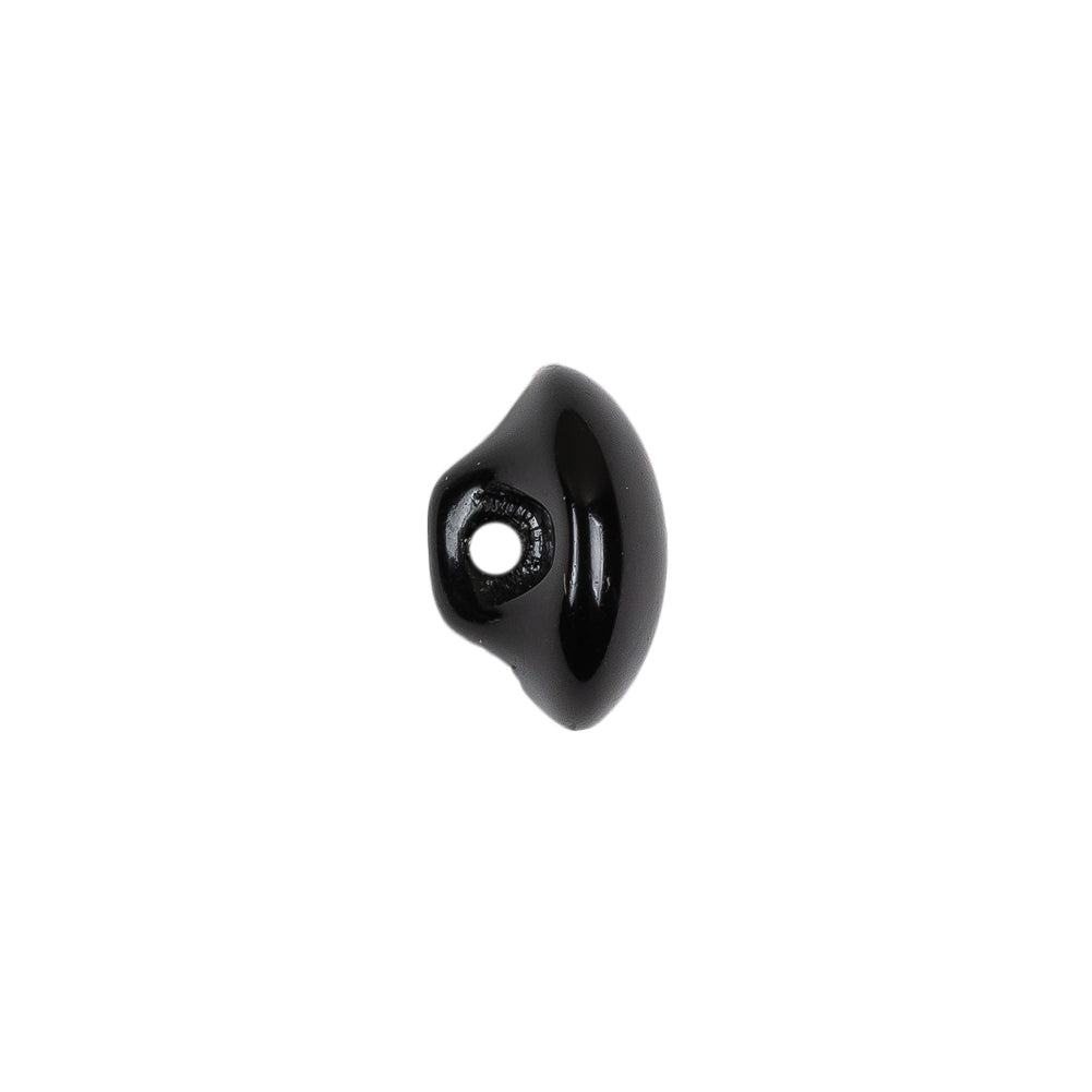 European Black Self Back Glass Button - 20L/12.5mm Detail European Black Self Back Glass Button - 20L/12.5mm Detail