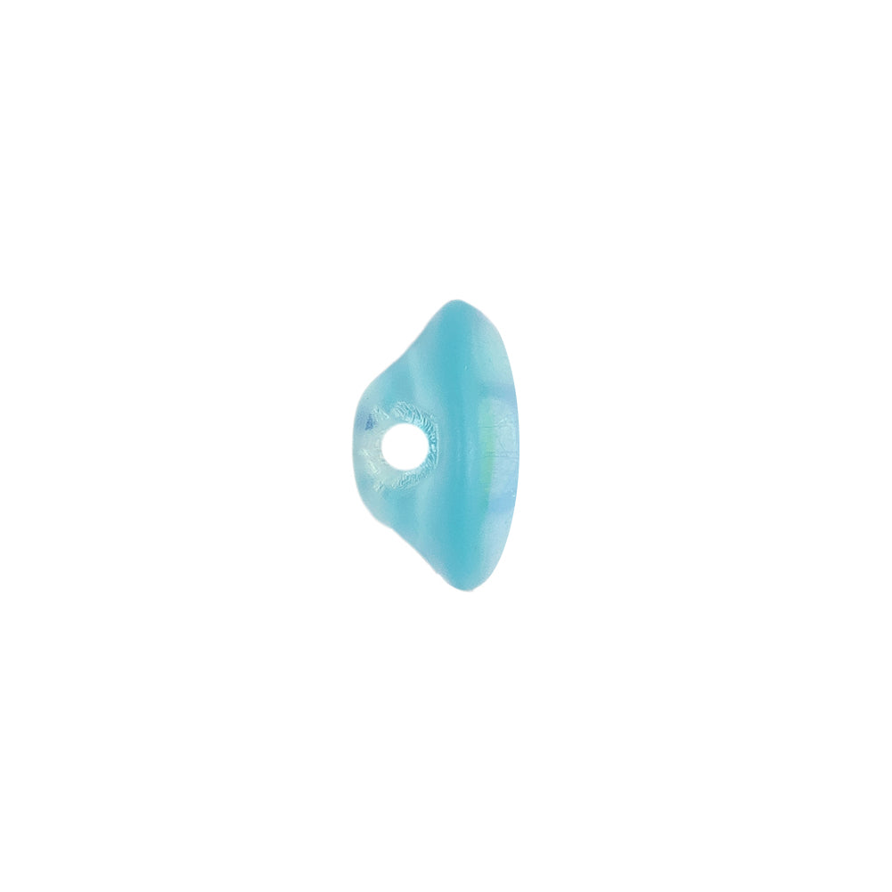 European AB Blue Self Back Glass Button - 20L/12.5mm Detail European AB Blue Self Back Glass Button - 20L/12.5mm Detail