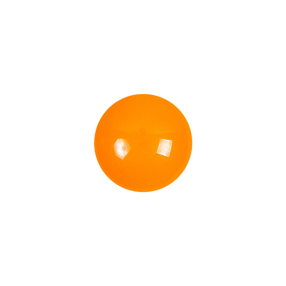 European Orange Half Domed Self Back Glass Button - 20L/12.5mm European Orange Half Domed Self Back Glass Button - 20L/12.5mm