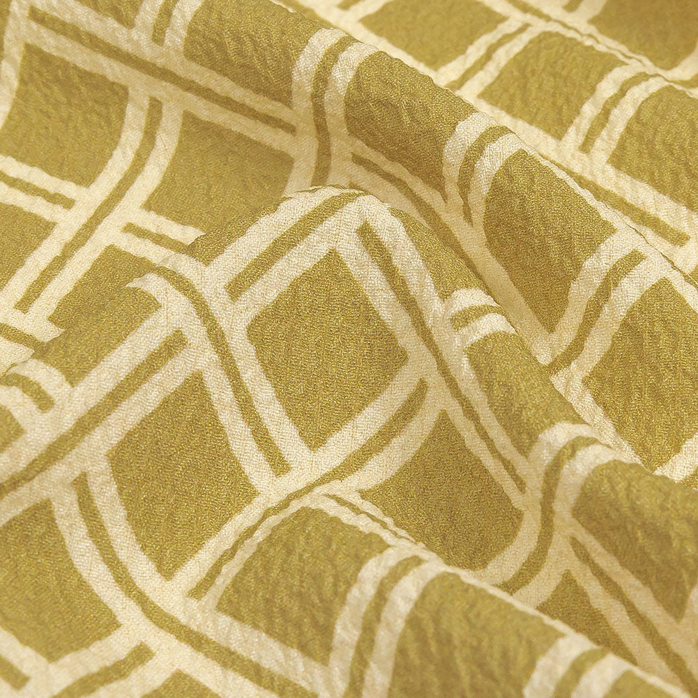 Mood Exclusive Beige Lattice Status Stretch Polyester Seersucker Detail Mood Exclusive Beige Lattice Status Stretch Polyester Seersucker Detail