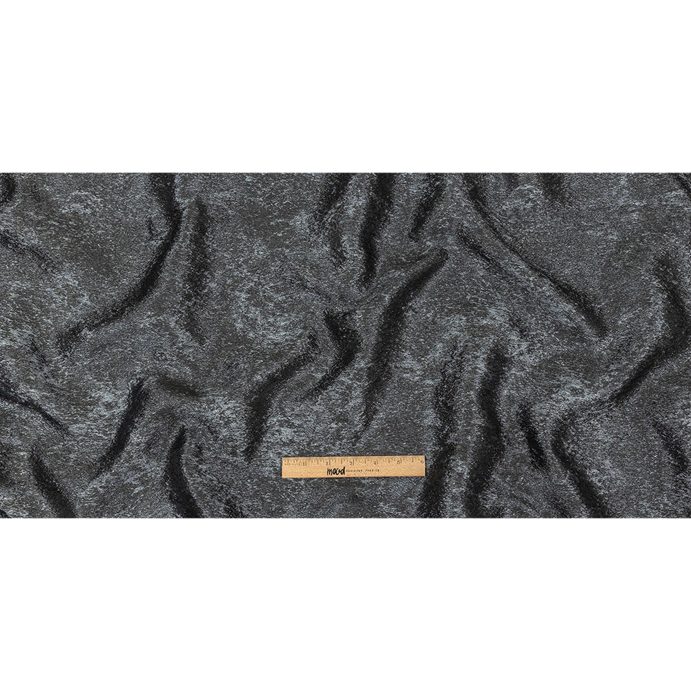 Pegasus Black and Slate Mottled Luxury Brocade - Full Pegasus Black and Slate Mottled Luxury Brocade - Full