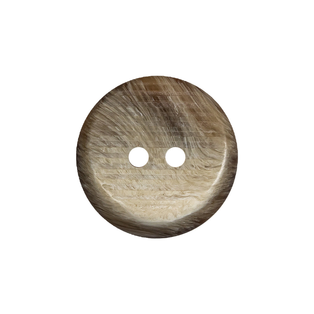Brown and Putty Marbled 2-Hole Uneven Plastic Button with Ribbed Texture - 33L/21mm Brown and Putty Marbled 2-Hole Uneven Plastic Button with Ribbed Texture - 33L/21mm