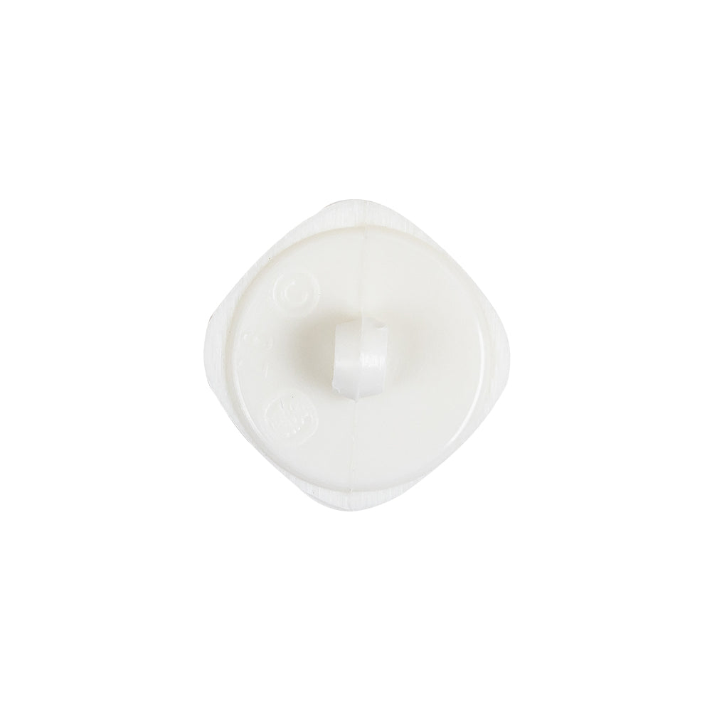 White Square Plastic Shank Back Button - 30L/19mm Detail White Square Plastic Shank Back Button - 30L/19mm Detail