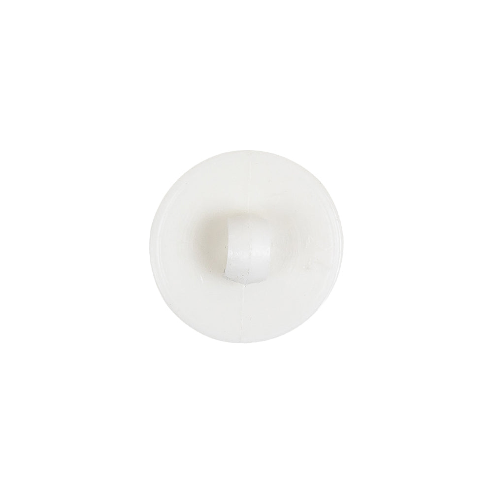 White Floral Embossed Shank Back Plastic Button - 24L/15mm Detail White Floral Embossed Shank Back Plastic Button - 24L/15mm Detail