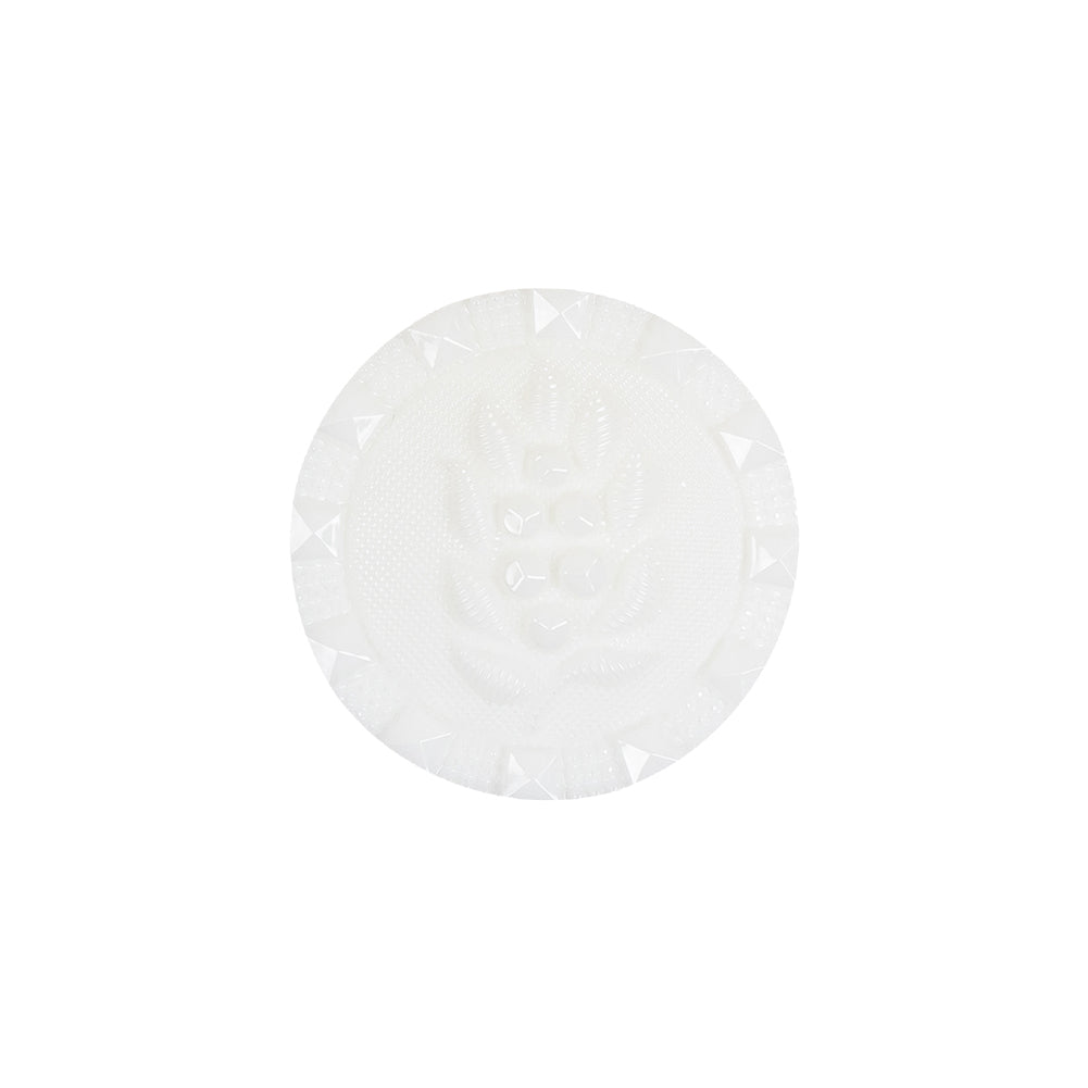 White Wheat Spike Shank Back Button with Studded Rim - 32L/20mm White Wheat Spike Shank Back Button with Studded Rim - 32L/20mm