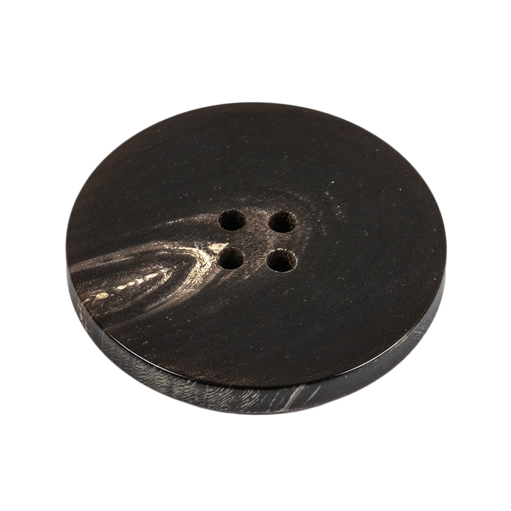 Black and Beige Woodgrain Swirls 4-Hole Plastic Button - 48L/30.5mm Folded Black and Beige Woodgrain Swirls 4-Hole Plastic Button - 48L/30.5mm Folded