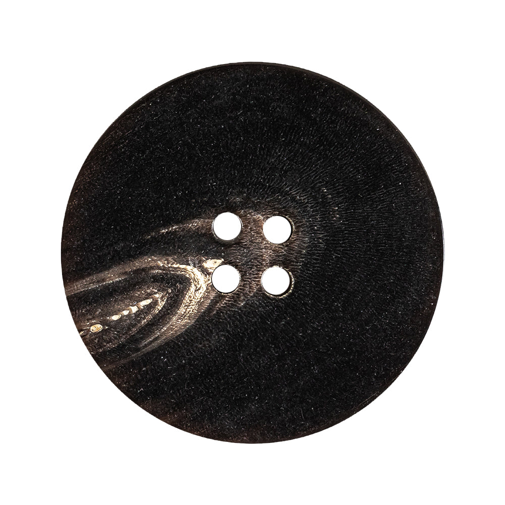 Black and Beige Woodgrain Swirls 4-Hole Plastic Button - 48L/30.5mm Black and Beige Woodgrain Swirls 4-Hole Plastic Button - 48L/30.5mm