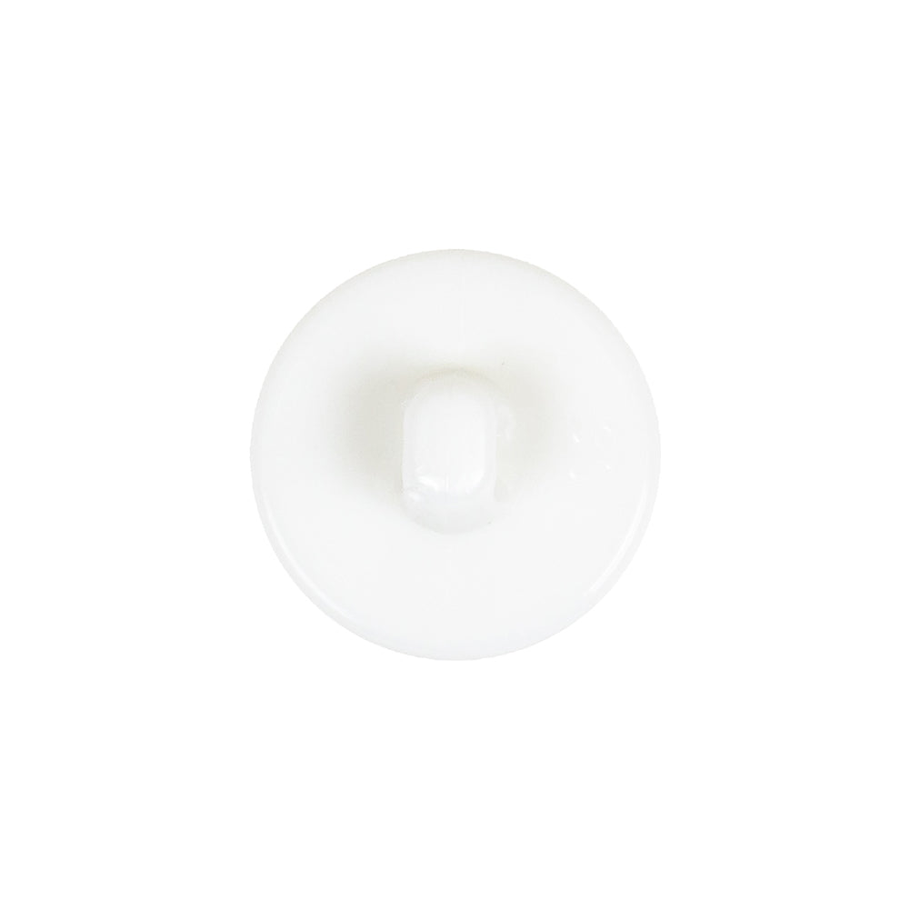 White Bevel Cut Shank Back Plastic Button - 30L/19mm Detail White Bevel Cut Shank Back Plastic Button - 30L/19mm Detail