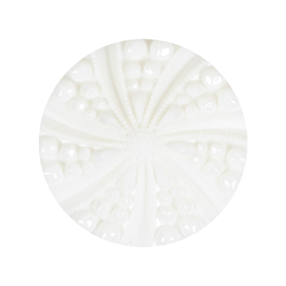 White Bevel Cut Shank Back Plastic Button - 44L/28mm White Bevel Cut Shank Back Plastic Button - 44L/28mm