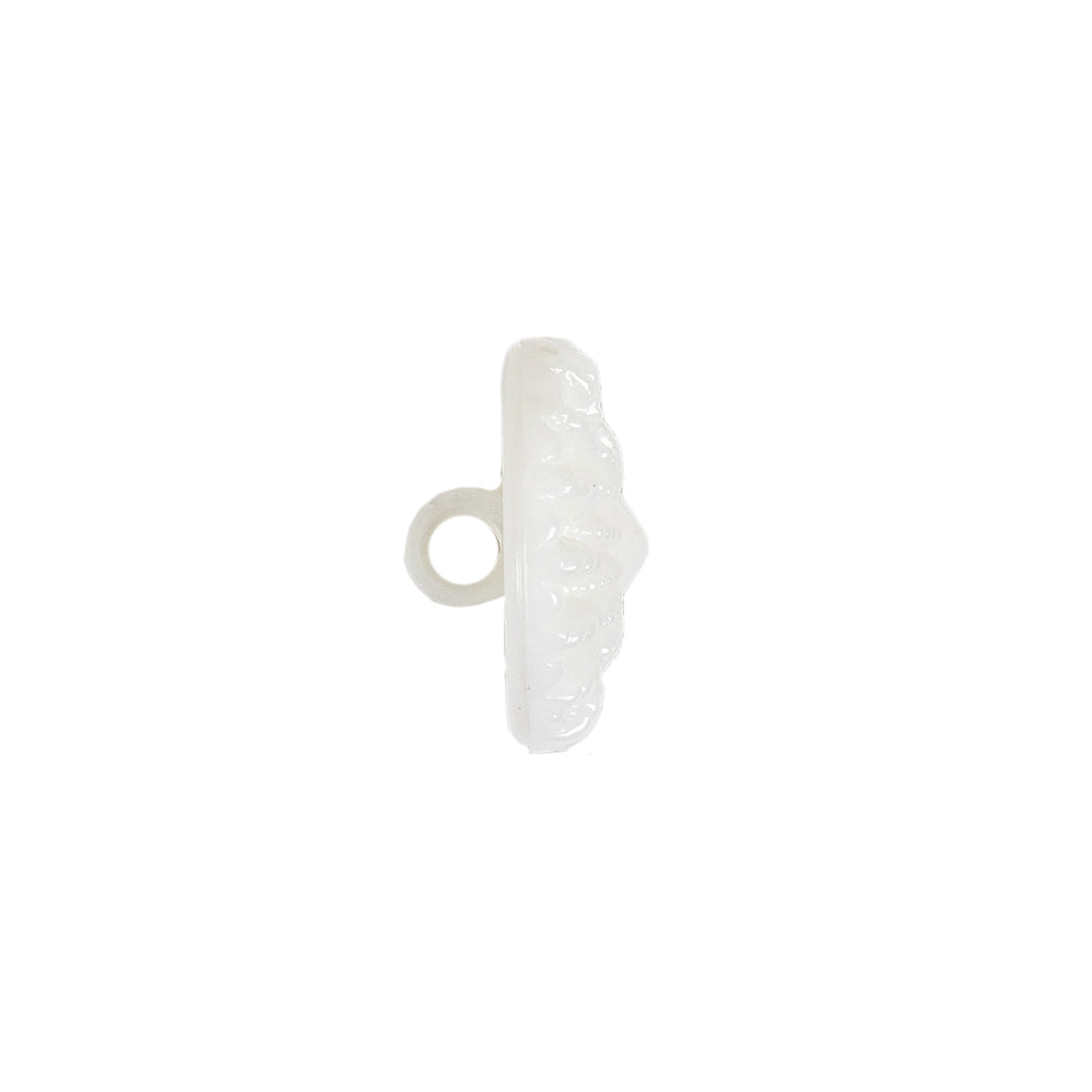 White Rays Molded Shank Back Plastic Button - 24L/15mm Folded White Rays Molded Shank Back Plastic Button - 24L/15mm Folded