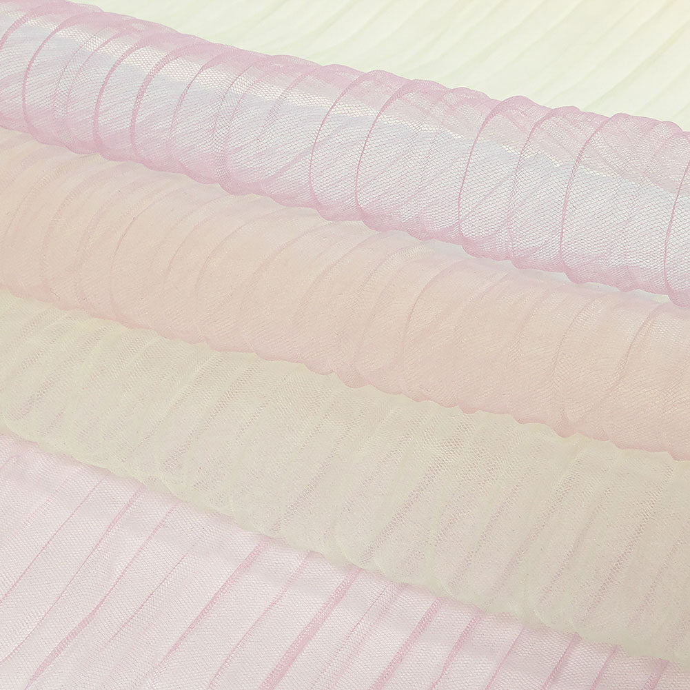 Pastel Rainbow Ombre Stripes Pleated Tulle Full Pastel Rainbow Ombre Stripes Pleated Tulle Full