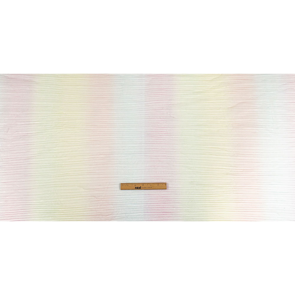 Pastel Rainbow Ombre Stripes Pleated Tulle Drape Pastel Rainbow Ombre Stripes Pleated Tulle Drape