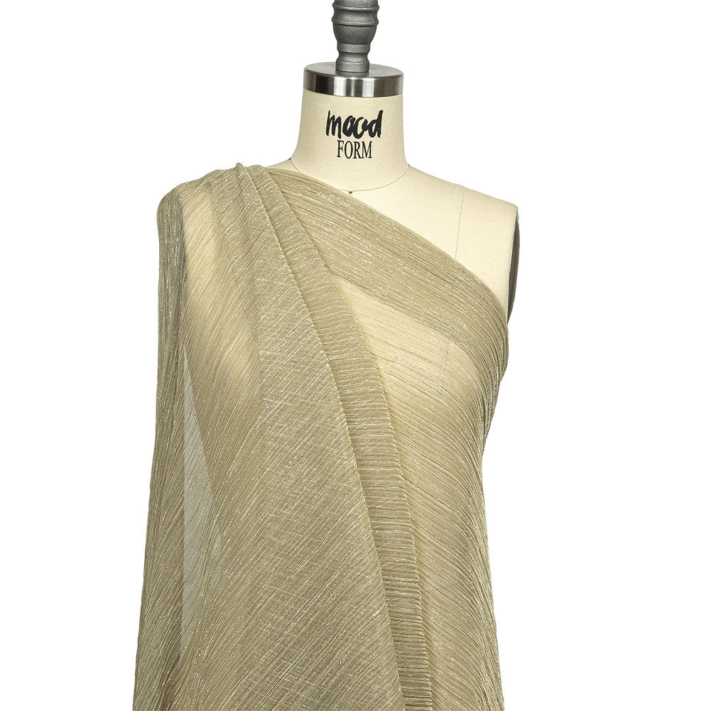 Metallic Stretch Plisse - Gold - Natalia Collection Detail Metallic Stretch Plisse - Gold - Natalia Collection Detail