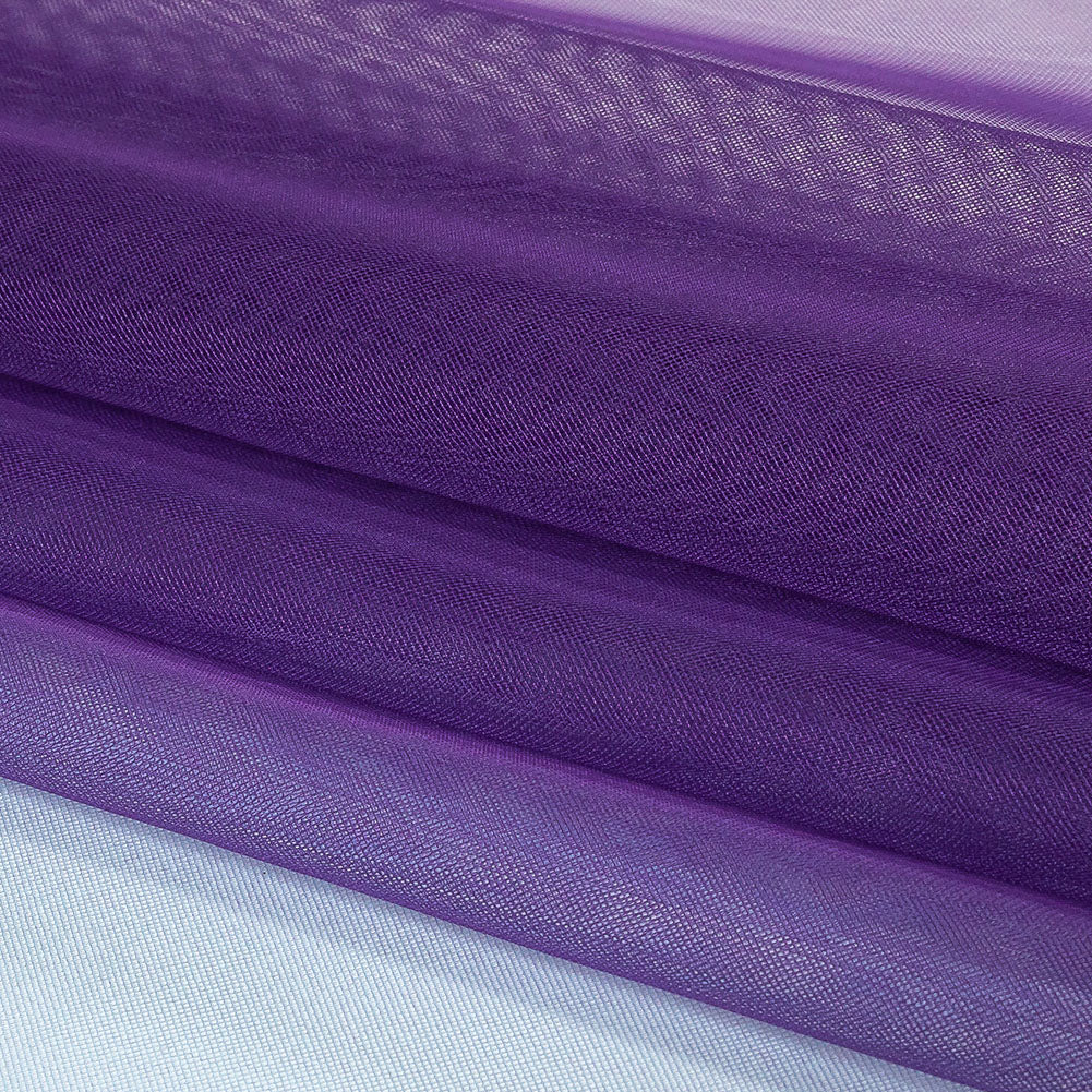 Ombre Stripes Shadow Tulle - Blue and Heliotrope - Folded Ombre Stripes Shadow Tulle - Blue and Heliotrope - Folded