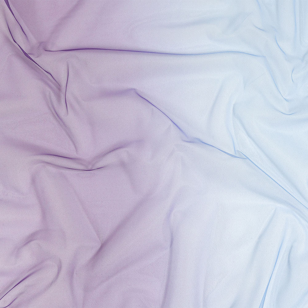 Ombre Stripes Shadow Tulle - Blue and Heliotrope Ombre Stripes Shadow Tulle - Blue and Heliotrope
