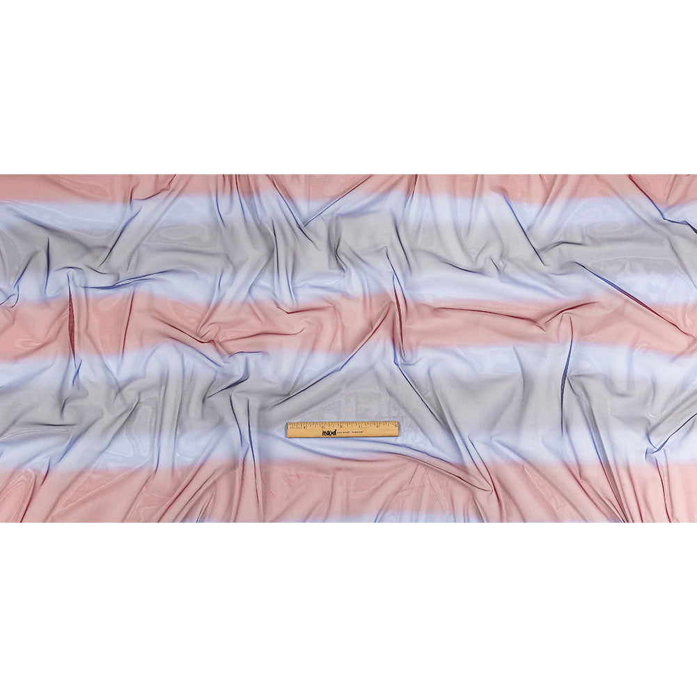 Ombre Stripes Shadow Tulle - Red, Mazarine Blue and Navy - Full Ombre Stripes Shadow Tulle - Red, Mazarine Blue and Navy - Full