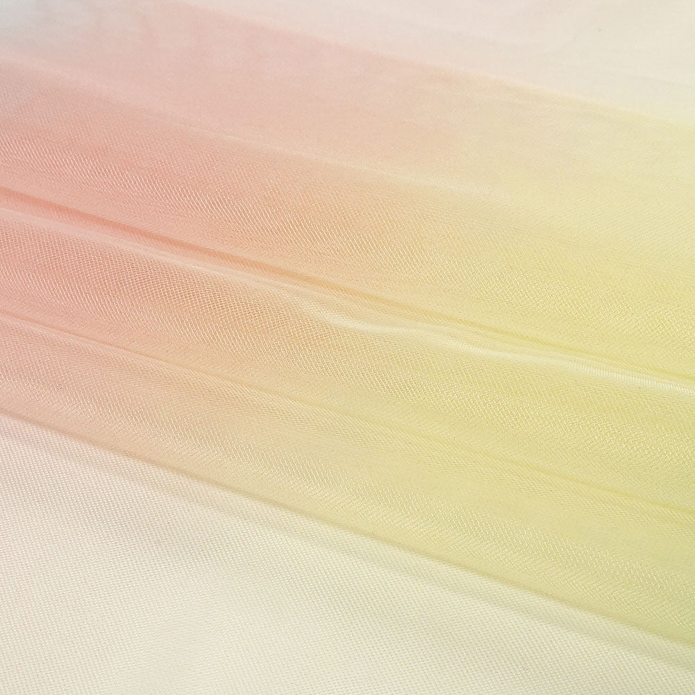 Ombre Stripes Shadow Tulle - Pastel Rainbow - Folded Ombre Stripes Shadow Tulle - Pastel Rainbow - Folded