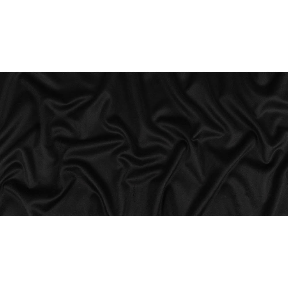 Black Brushed Wool Coating Full Black Brushed Wool Coating Full