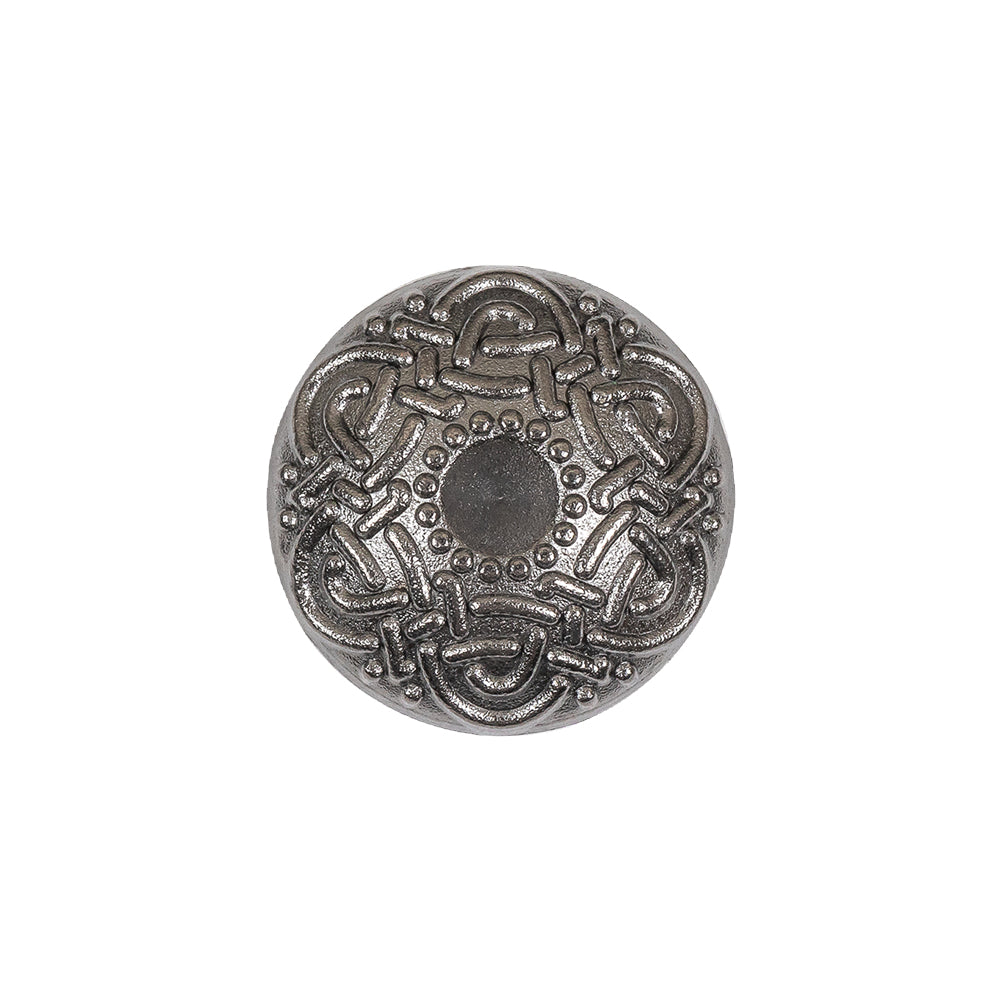 Gunmetal Knotwork Metal Shank Back Button - 32L/20mm Gunmetal Knotwork Metal Shank Back Button - 32L/20mm