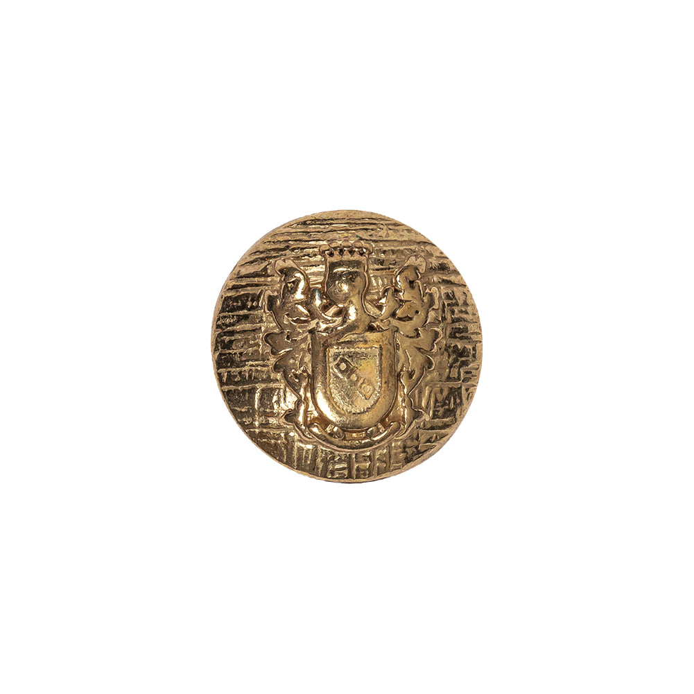 Italian Gold Coat of Arms Crest Metal Button - 24L/15mm Italian Gold Coat of Arms Crest Metal Button - 24L/15mm