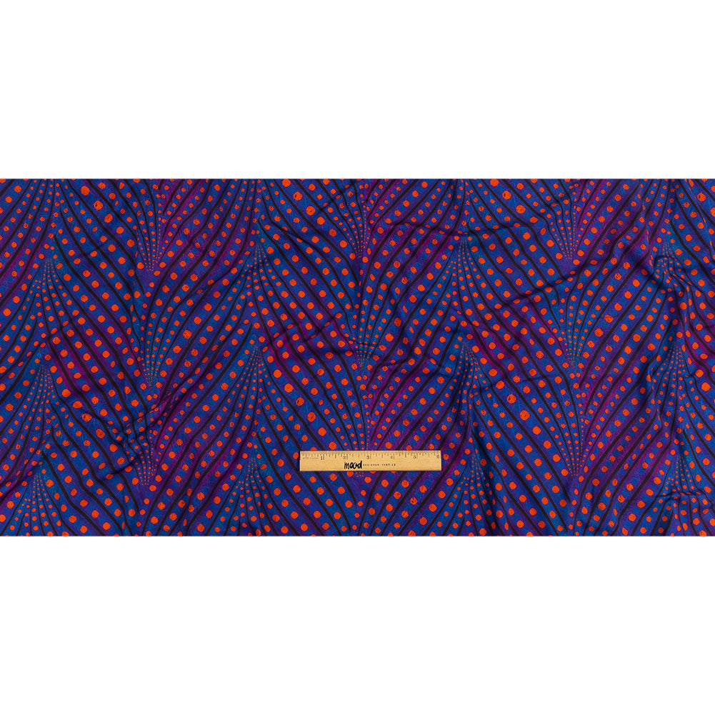 Purple, Limoges Blue and Orangeade Art Deco Feathers UV Protective Compression Swimwear Tricot with Aloe Vera Microcapsules - Full Purple, Limoges Blue and Orangeade Art Deco Feathers UV Protective Compression Swimwear Tricot with Aloe Vera Microcapsules - Full