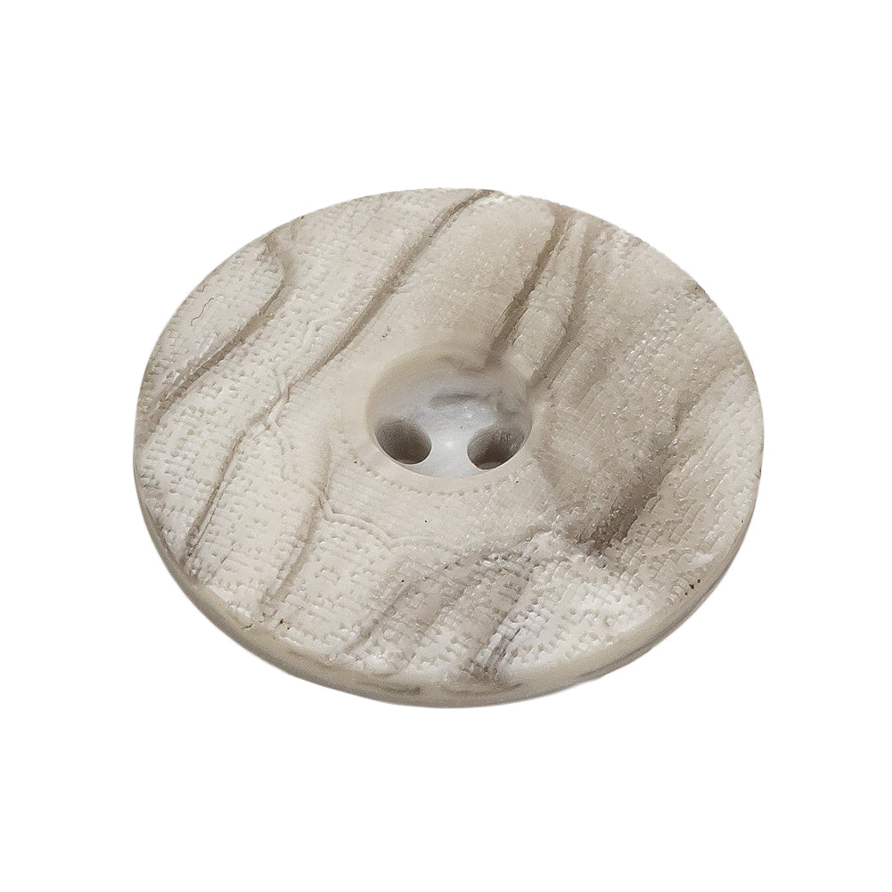 Italian Moonstruck and Fallen Rock Swirled Lacy Textured Wide Rim 2-Hole Plastic Button - 44L/28mm Folded Italian Moonstruck and Fallen Rock Swirled Lacy Textured Wide Rim 2-Hole Plastic Button - 44L/28mm Folded