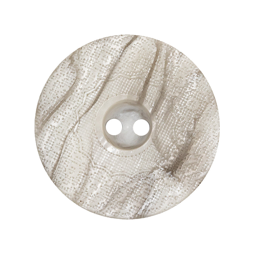 Italian Moonstruck and Fallen Rock Swirled Lacy Textured Wide Rim 2-Hole Plastic Button - 44L/28mm Italian Moonstruck and Fallen Rock Swirled Lacy Textured Wide Rim 2-Hole Plastic Button - 44L/28mm