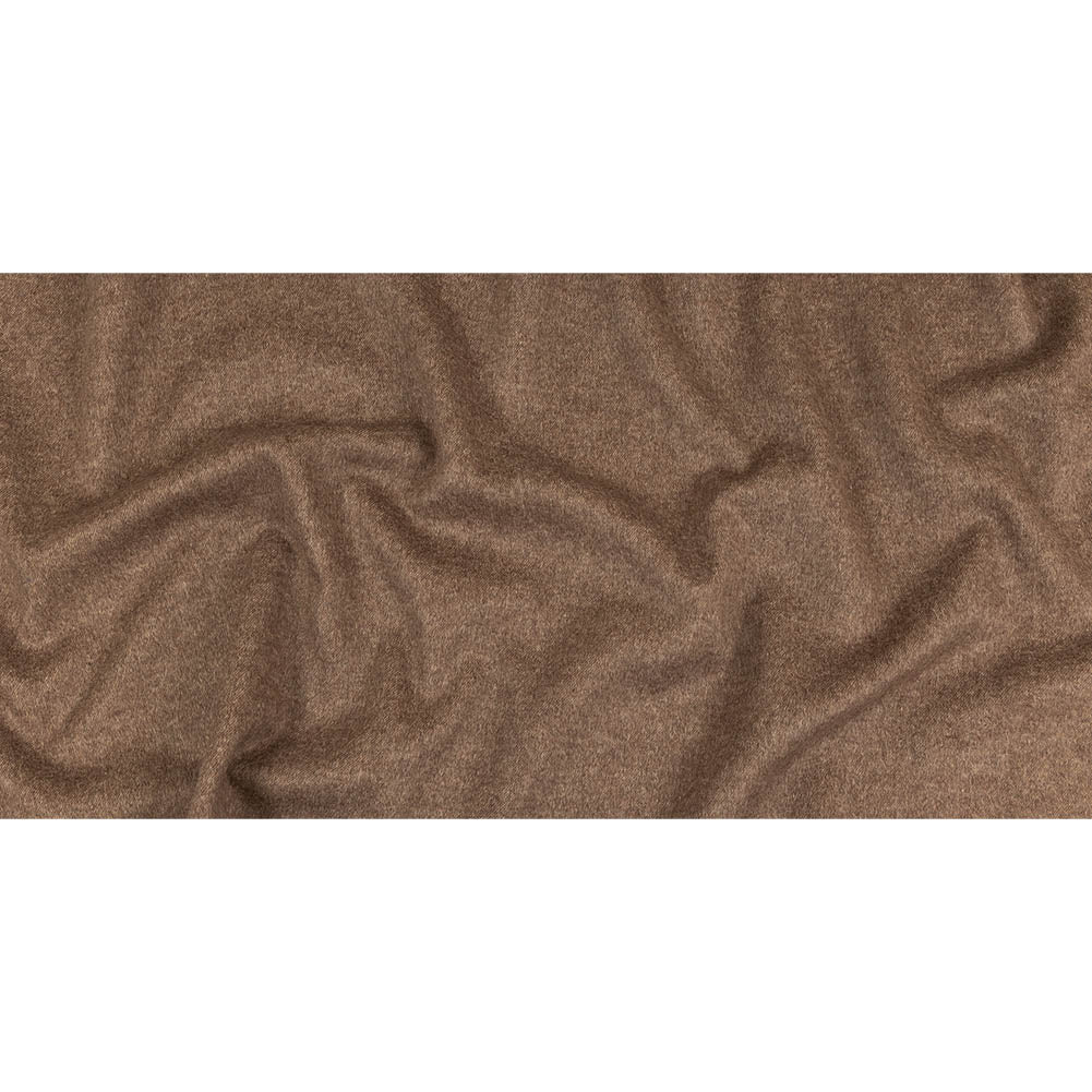 Carafe and Beige Heathered Brushed Wool Twill Double Cloth Coating Full Carafe and Beige Heathered Brushed Wool Twill Double Cloth Coating Full