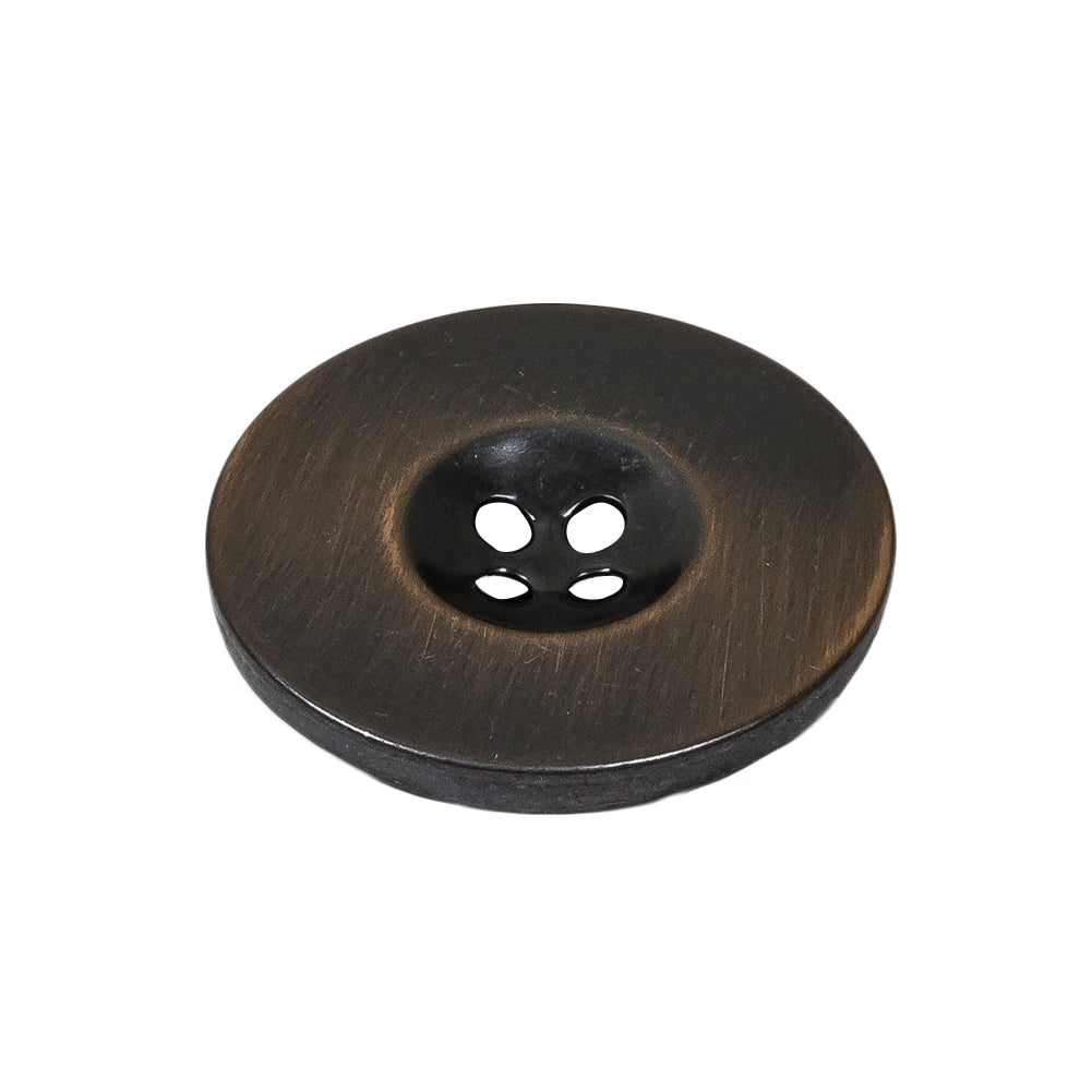 Antique Brass Metal 4-Hole Button - 40L/25.5mm Folded Antique Brass Metal 4-Hole Button - 40L/25.5mm Folded
