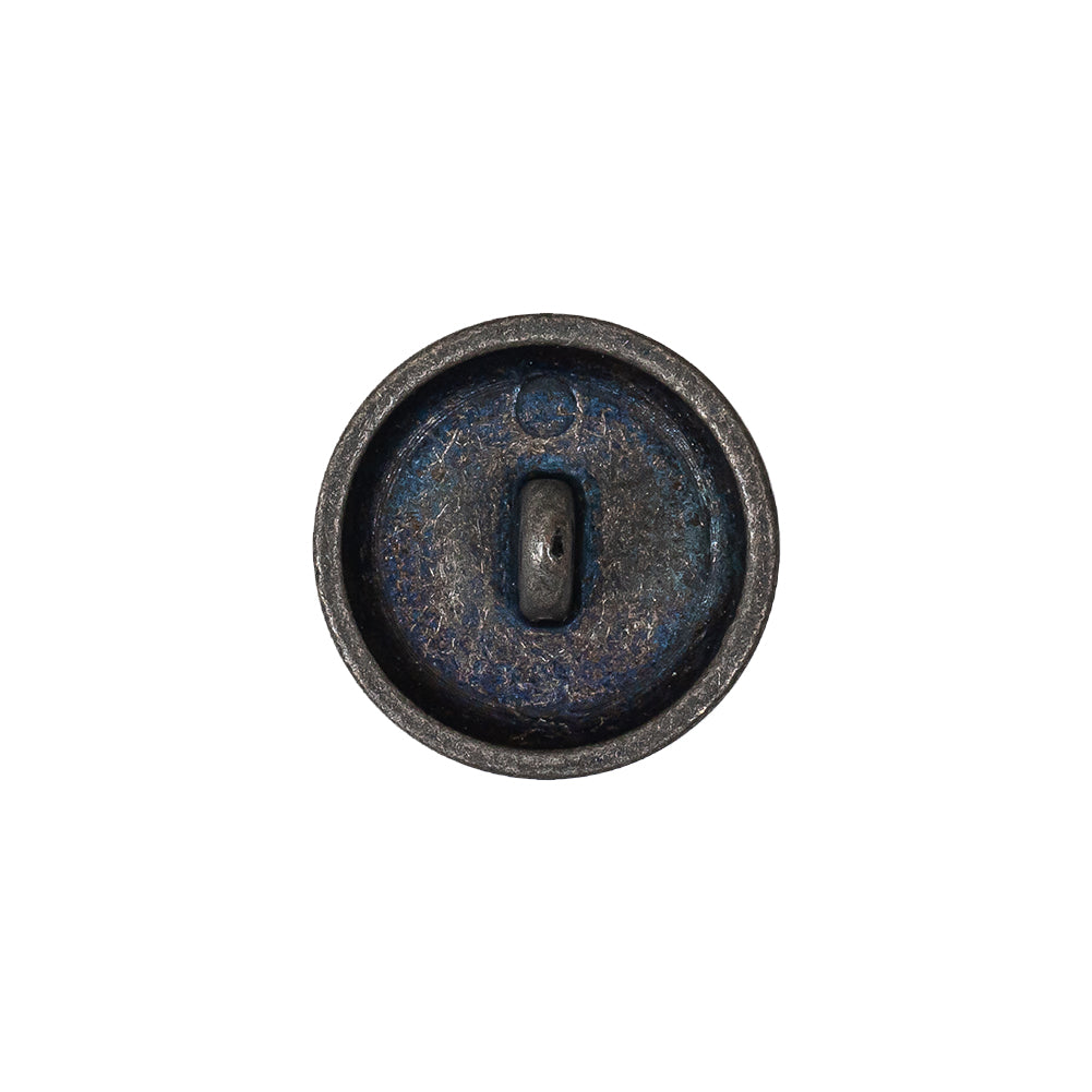 Italian Denim Geometric Shank Back Button - 28L/18mm Detail Italian Denim Geometric Shank Back Button - 28L/18mm Detail
