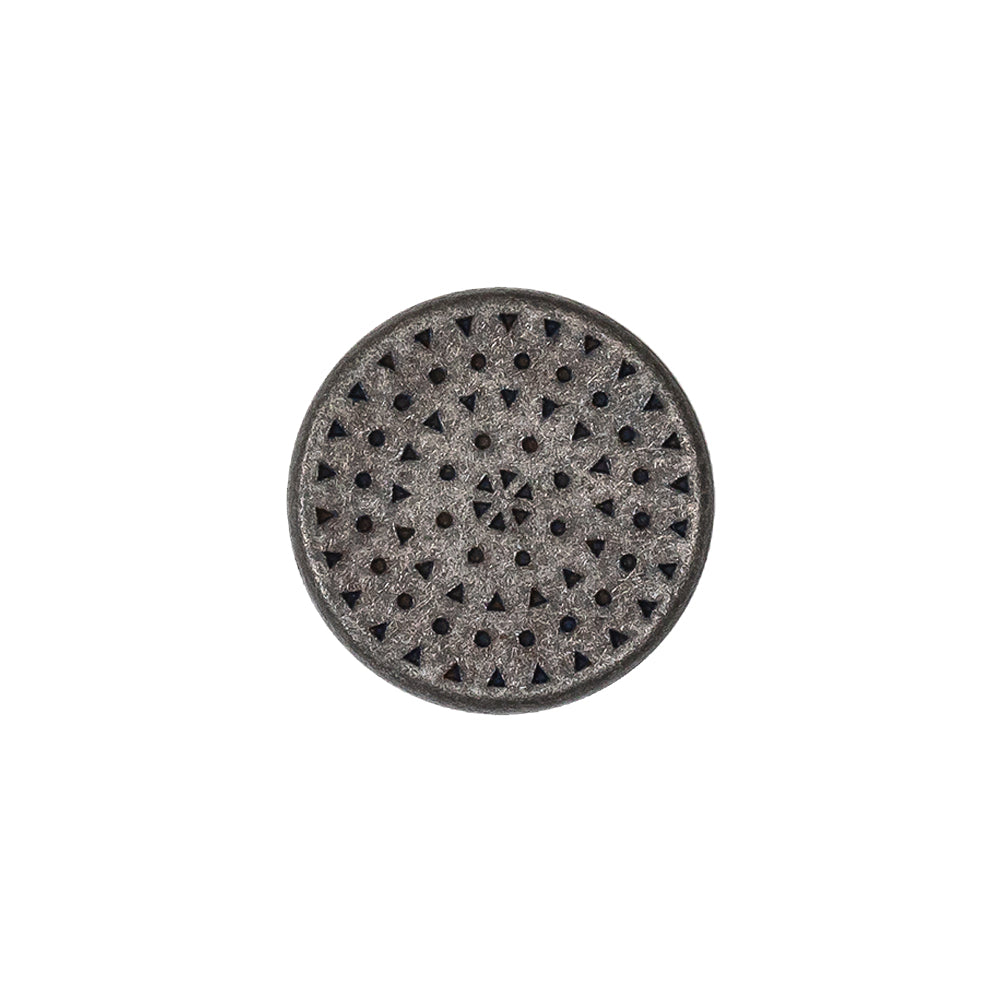 Italian Denim Geometric Shank Back Button - 28L/18mm Italian Denim Geometric Shank Back Button - 28L/18mm