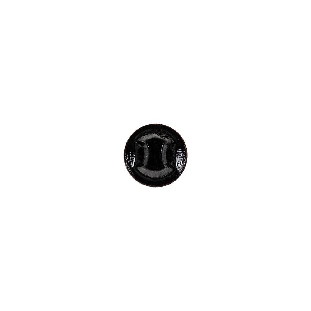 Black Faceted Shank Back Glass Button - 12L/7.5mm Detail Black Faceted Shank Back Glass Button - 12L/7.5mm Detail