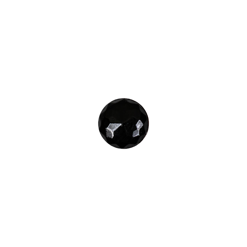 Black Faceted Shank Back Glass Button - 12L/7.5mm Black Faceted Shank Back Glass Button - 12L/7.5mm