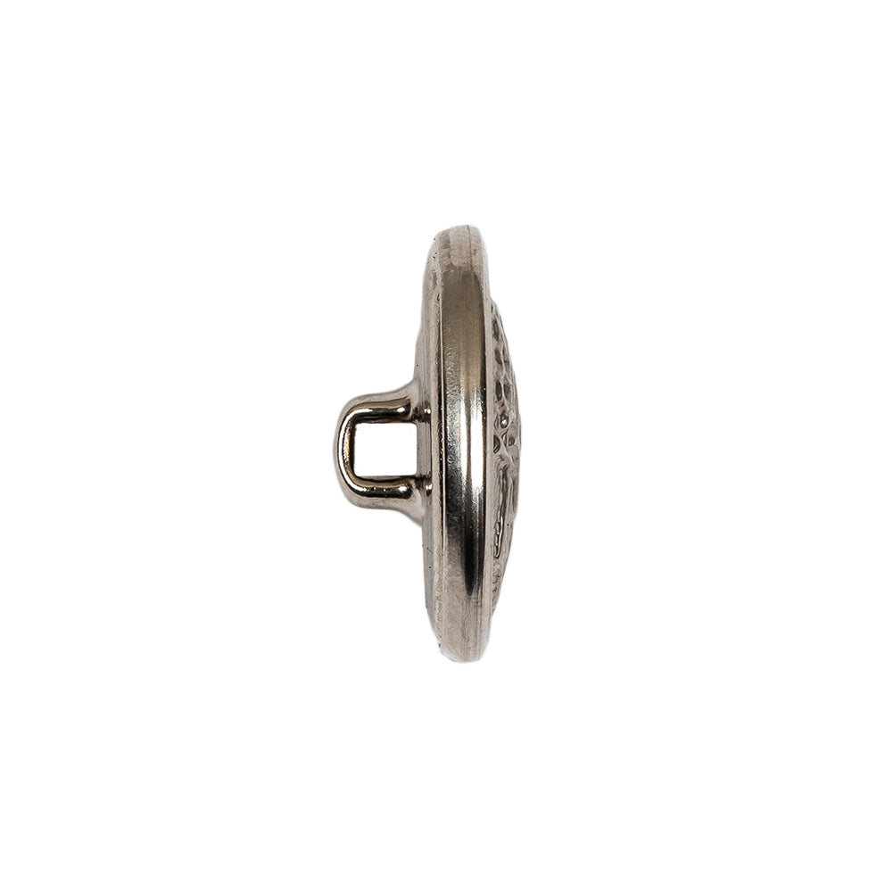 Silver Crest Shank Back Metal Button - 34L/21.5mm Folded Silver Crest Shank Back Metal Button - 34L/21.5mm Folded