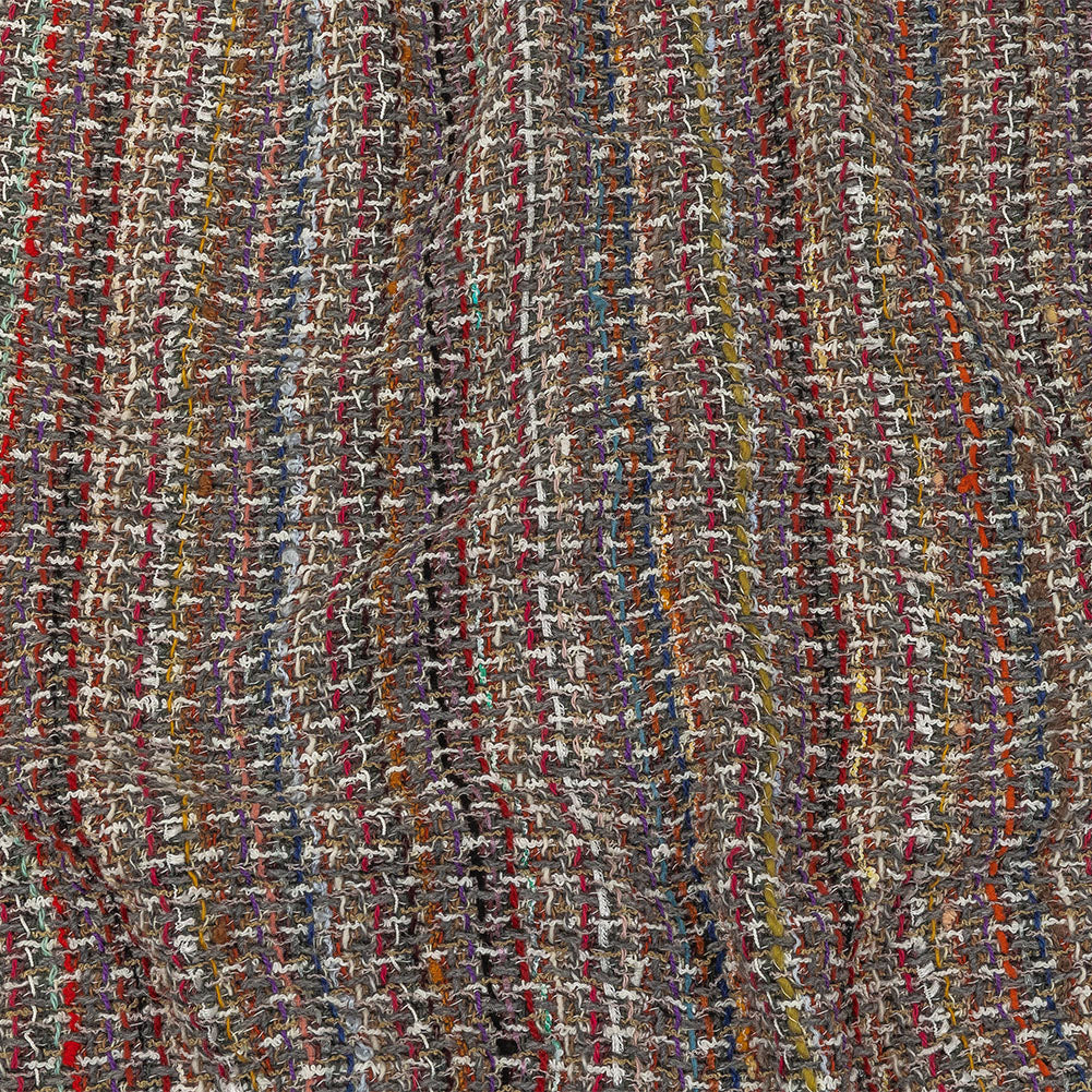 Italian White, Beige and Multicolor Blended Wool Tweed Italian White, Beige and Multicolor Blended Wool Tweed
