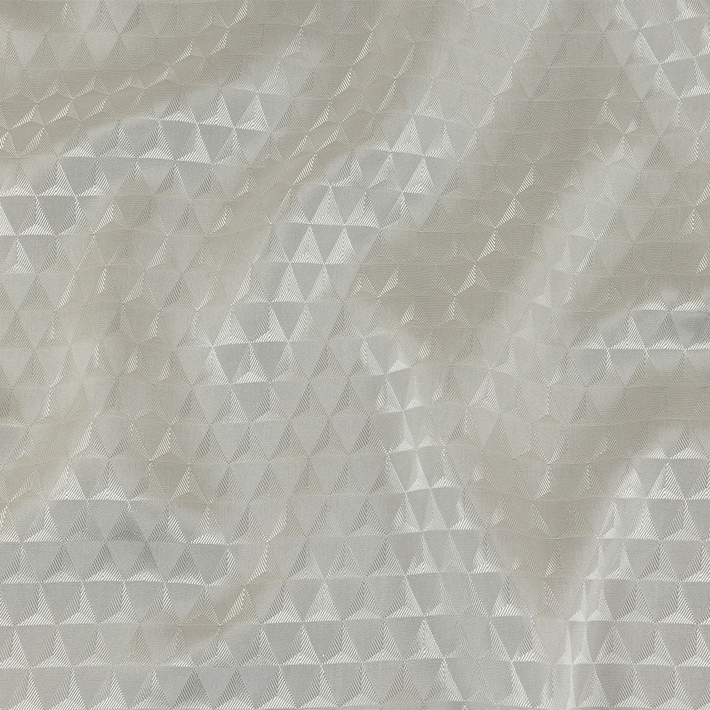White Tonal Small Triangles Jacquard Lining White Tonal Small Triangles Jacquard Lining