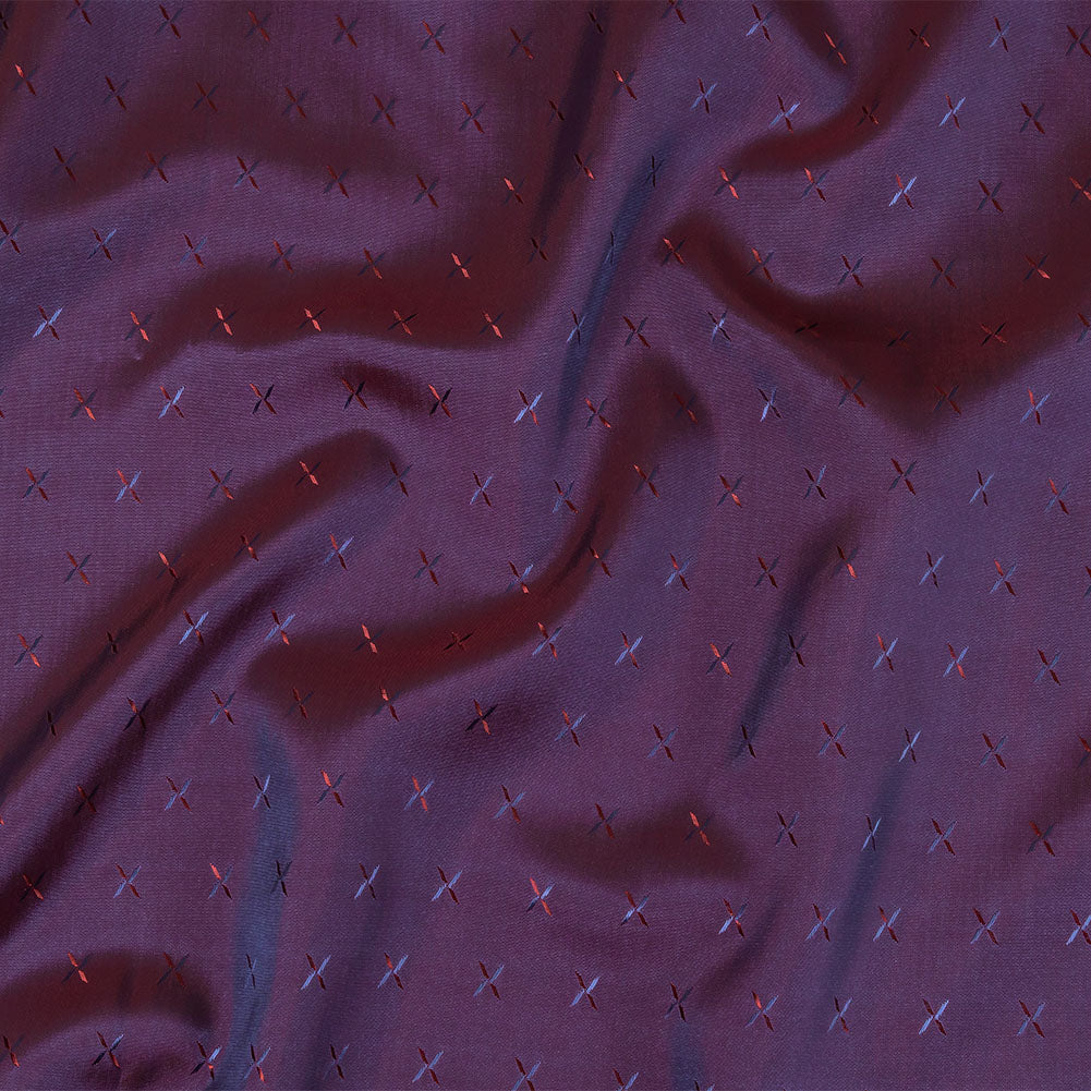 Xs Jacquard Lining - Red and Navy Bi-Color Xs Jacquard Lining - Red and Navy Bi-Color