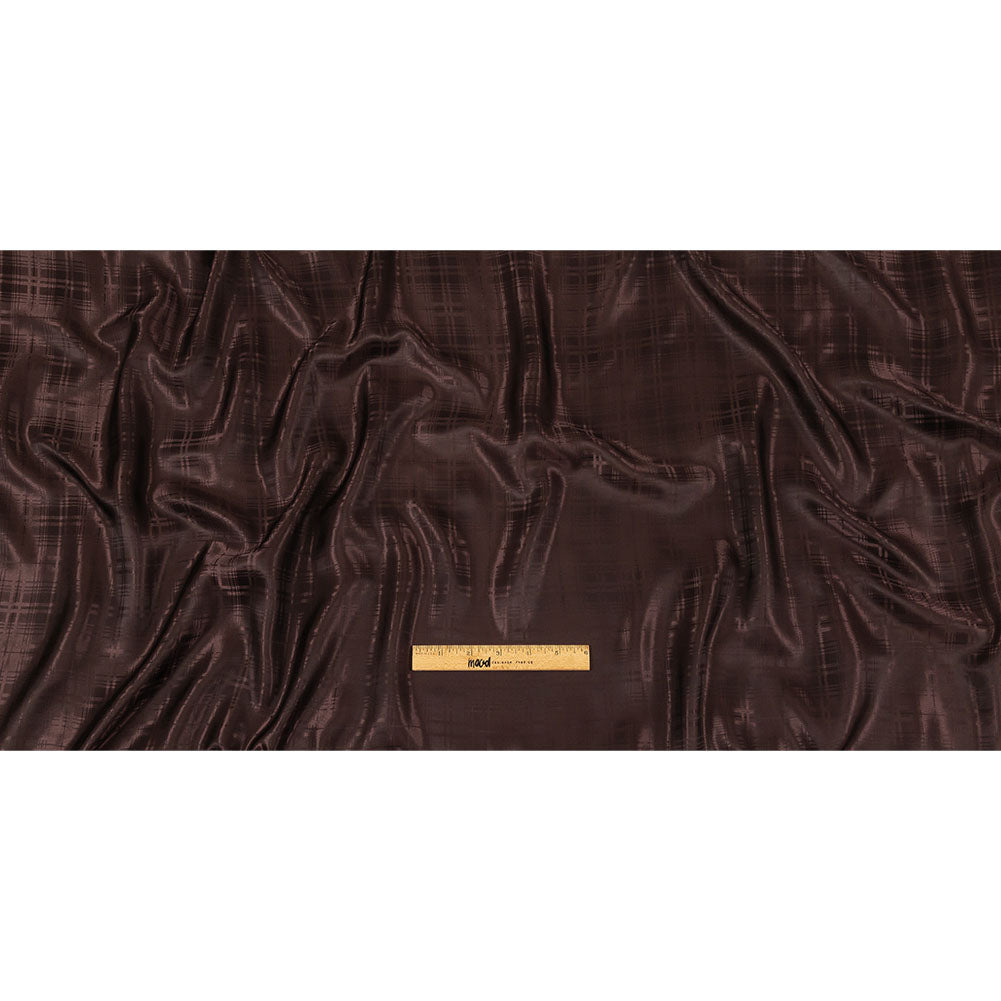 Chocolate Tonal Plaid Jacquard Lining - Full Chocolate Tonal Plaid Jacquard Lining - Full