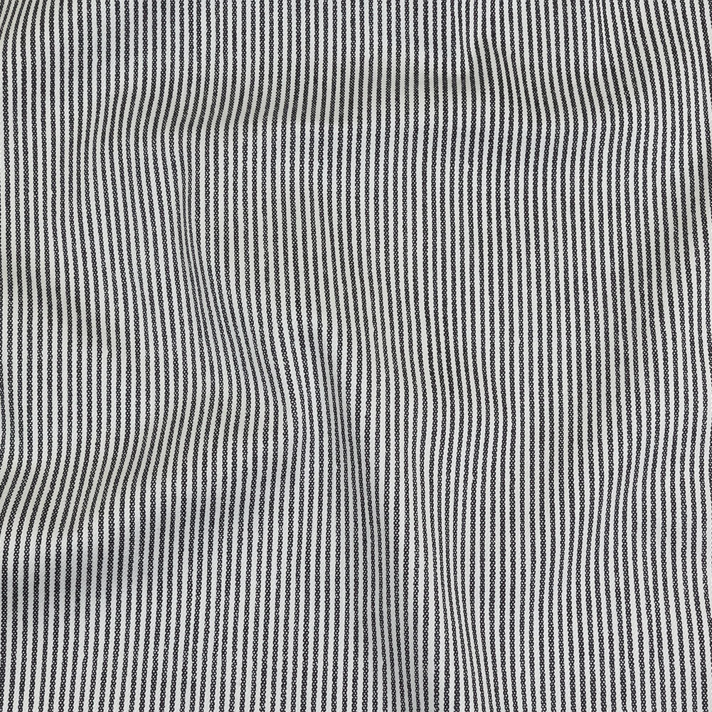 White and Dark Gray Loopy Stripes Stretch Cotton Twill White and Dark Gray Loopy Stripes Stretch Cotton Twill