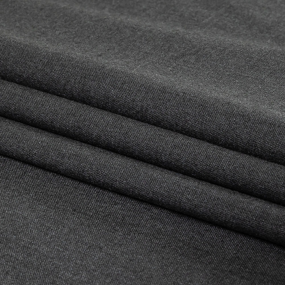 Heathered Gray Stretch Polyester Suiting Folded Heathered Gray Stretch Polyester Suiting Folded