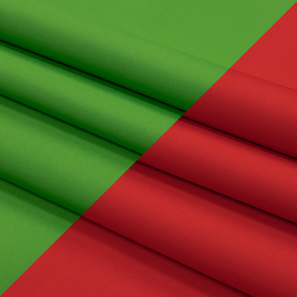 Double Faced Stretch Neoprene 3yd Bundle - True Red and Classic Green - Wave Collection - Folded Double Faced Stretch Neoprene 3yd Bundle - True Red and Classic Green - Wave Collection - Folded