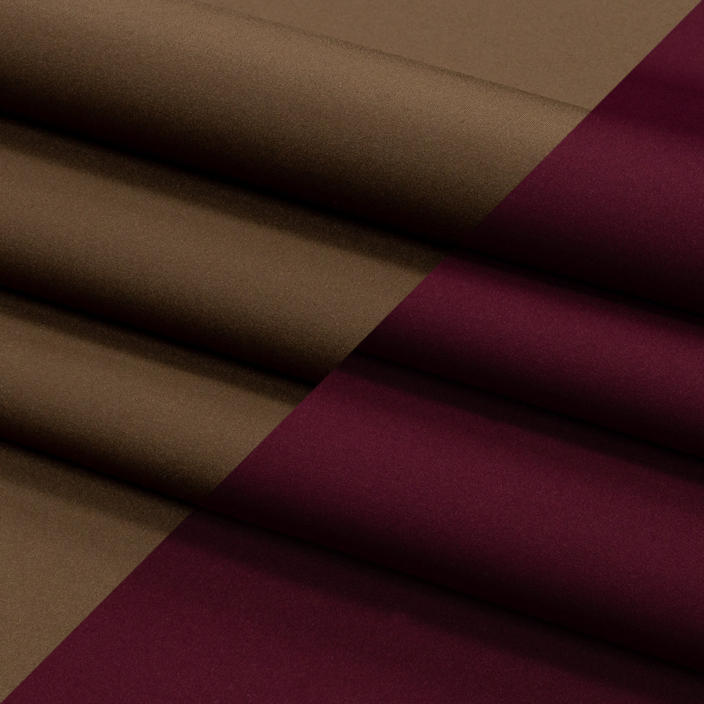 Double Faced Stretch Neoprene 3yd Bundle - Bordeaux and Fondue Fudge - Wave Collection - Folded Double Faced Stretch Neoprene 3yd Bundle - Bordeaux and Fondue Fudge - Wave Collection - Folded