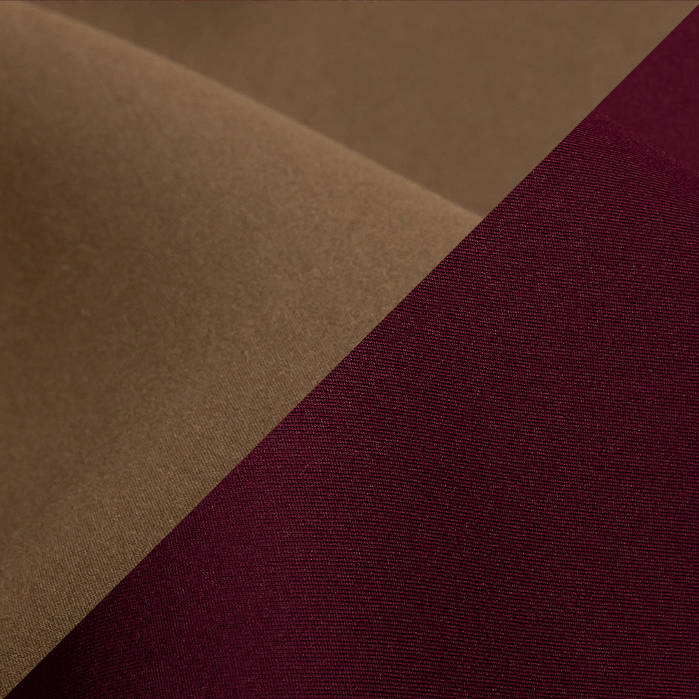 Double Faced Stretch Neoprene 3yd Bundle - Bordeaux and Fondue Fudge - Wave Collection - Detail Double Faced Stretch Neoprene 3yd Bundle - Bordeaux and Fondue Fudge - Wave Collection - Detail